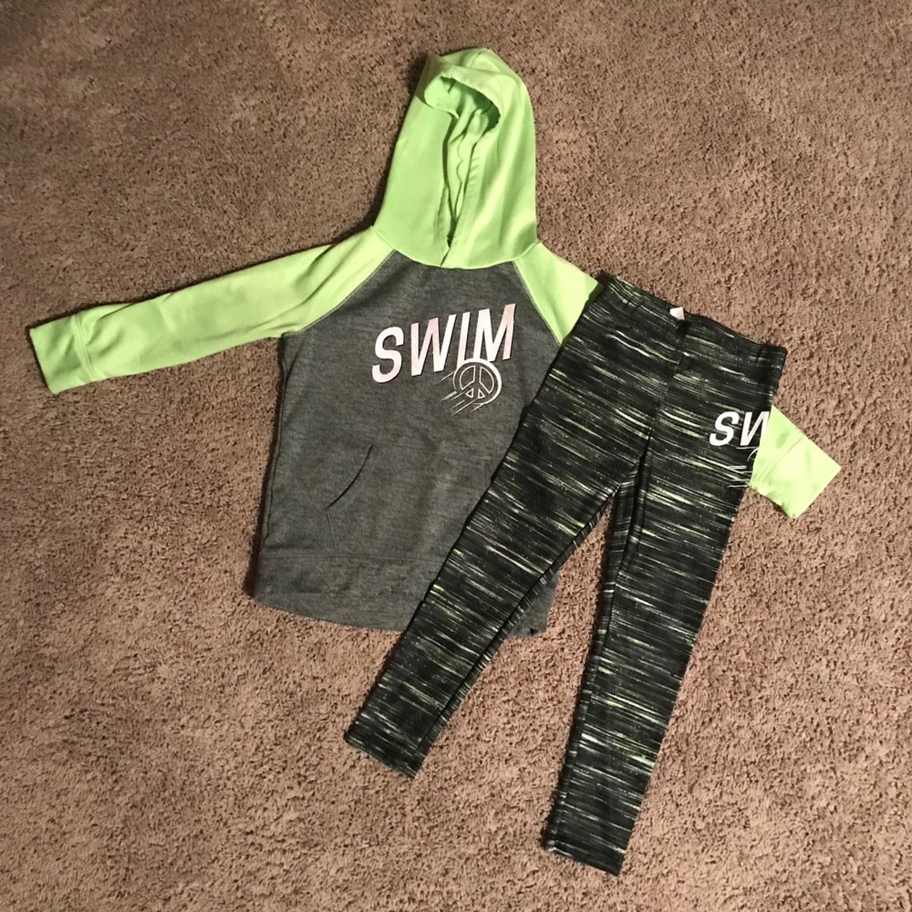 Matching justice swim outfit